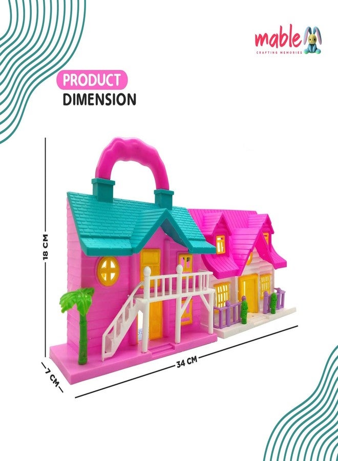MABLE Girls Big Size Pretty Doll House Playset for Kids, Beautiful Two Room Set, Furniture, and Openable Doors for Kid Girls | Stunning Design for Indoor & Outdoor Fun for Children - Image 5
